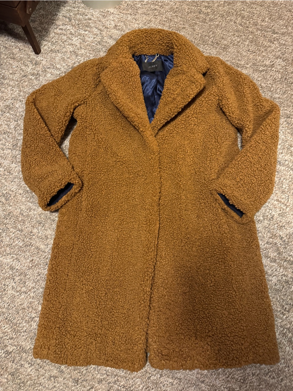 J. Crew Women’s Camel Teddy Sherpa coat size small